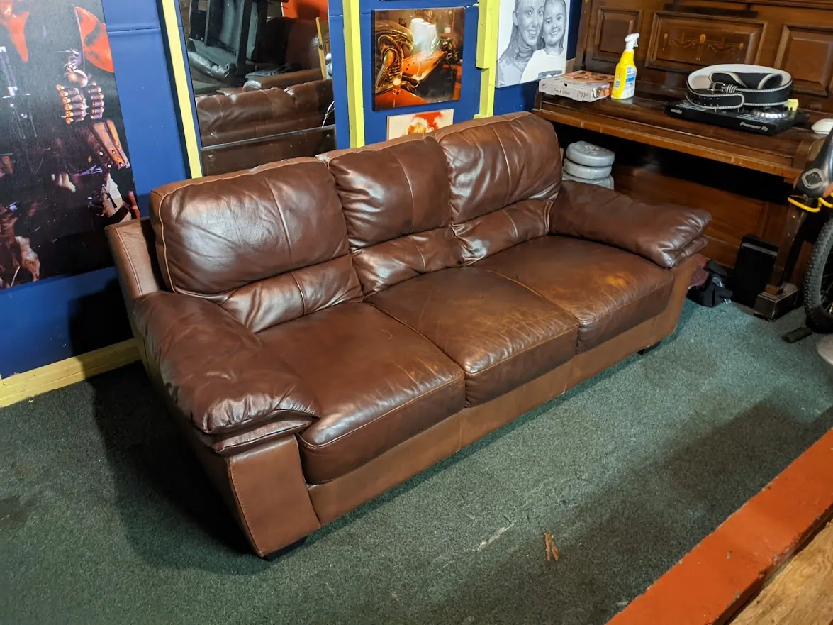 3 seater leather sofa