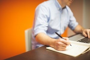 Man sat at desk