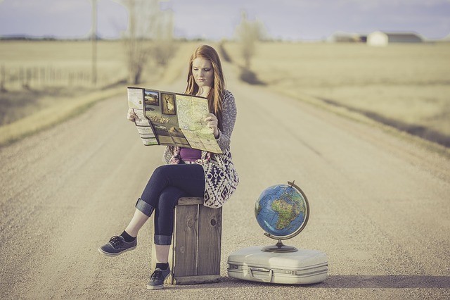 Woman sat in road