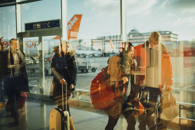 People in an airport