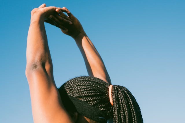 Person doing exercises 